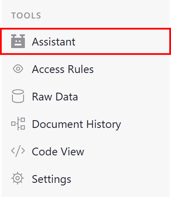 Ouverture de l'Assistant