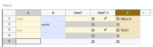 The same grid, with colors perceived as yellow, blue, gray and yellow