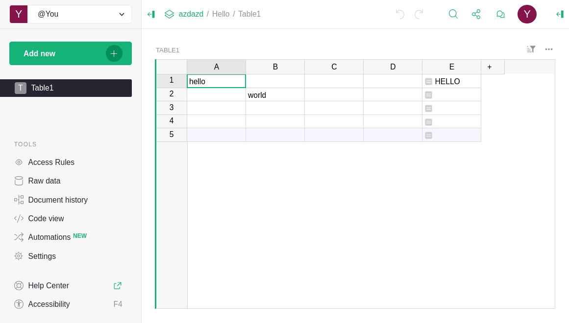 Screenshot of Grist using the default theme
