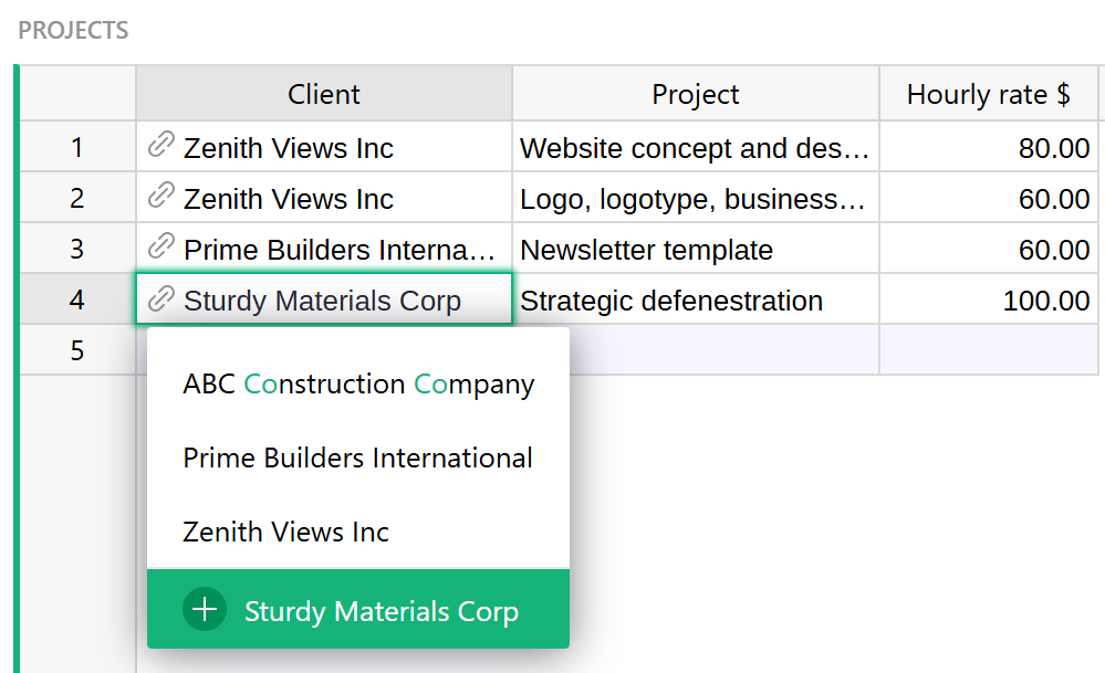 Add reference value
