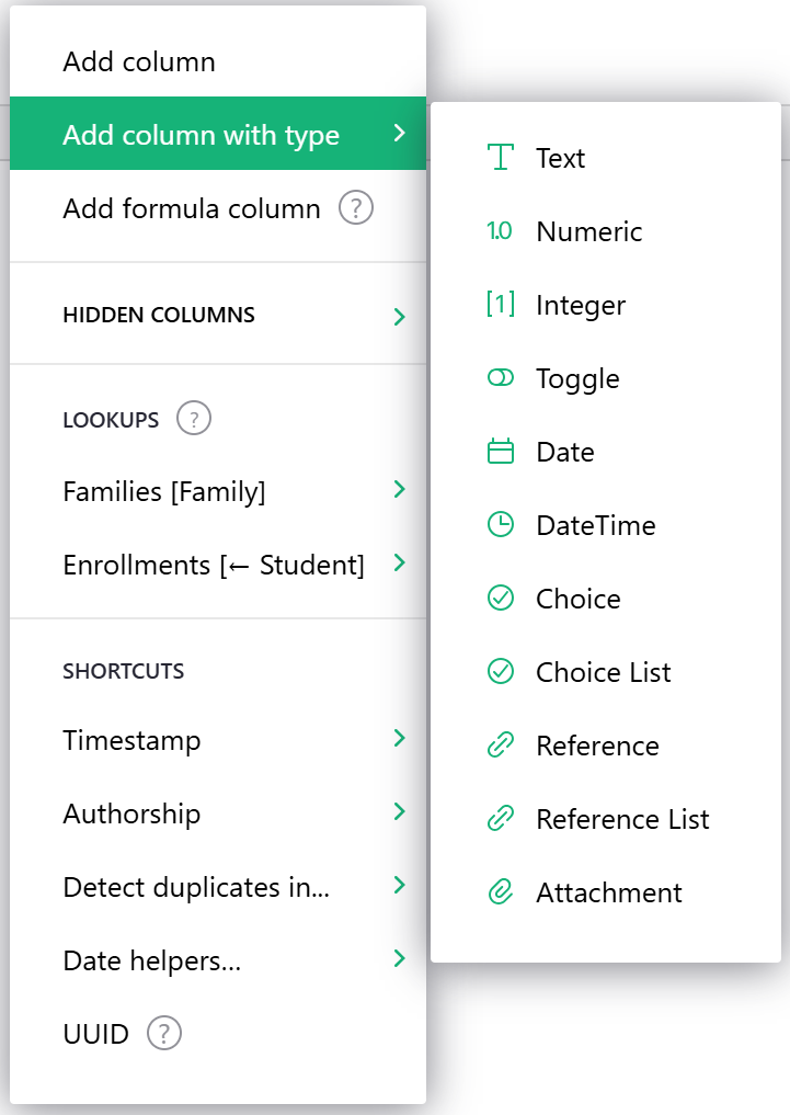 Add new column type