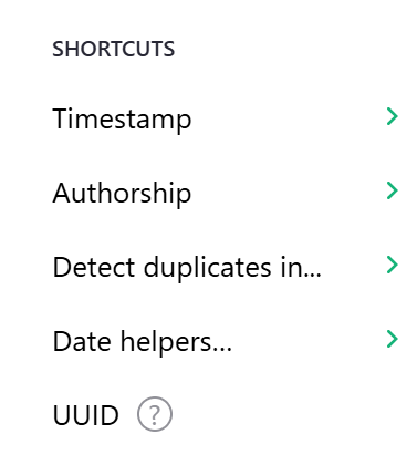 Add shortcut column